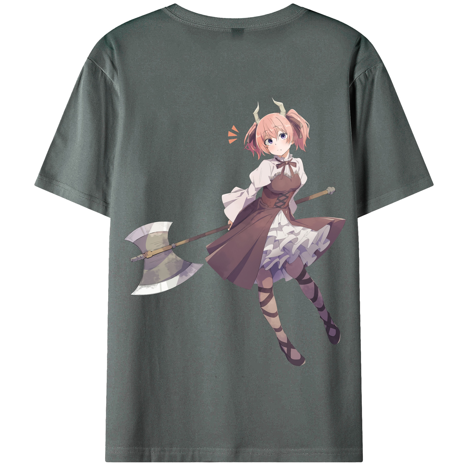（画像用） 葬送のフリーレン Frieren 綿100％半袖Tシャツ（背面プリント）